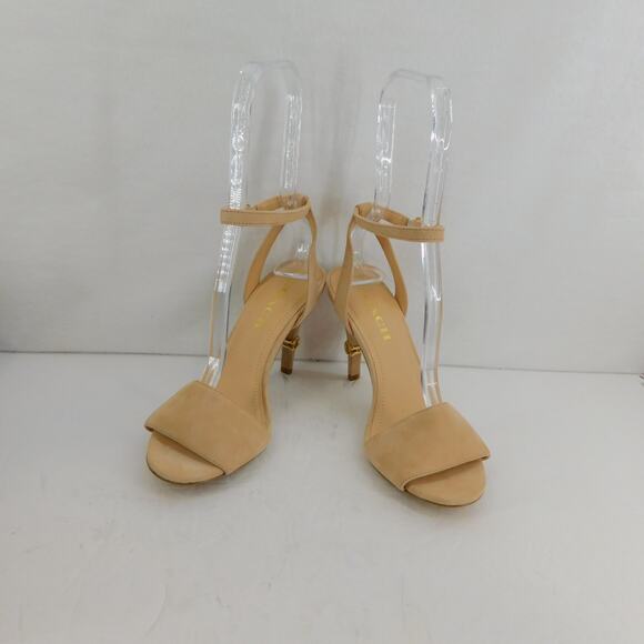 Coach Women's Regina Ankle Strap Sandals Beechwood Suede Heels Size 7 New - Picture 9 of 12